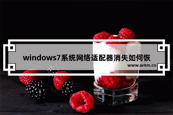 windows7系统网络适配器消失如何恢复