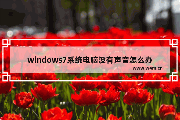 windows7系统电脑没有声音怎么办