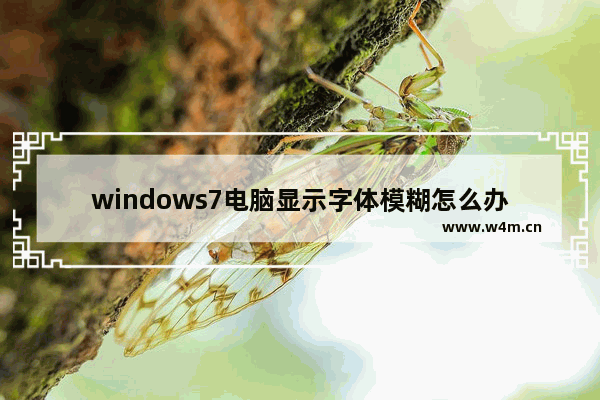 windows7电脑显示字体模糊怎么办