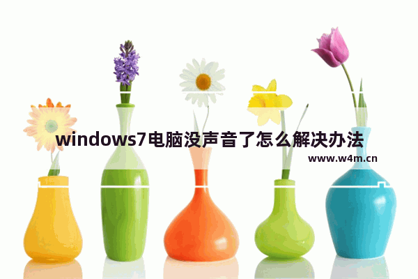 windows7电脑没声音了怎么解决办法