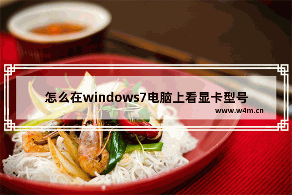 怎么在windows7电脑上看显卡型号