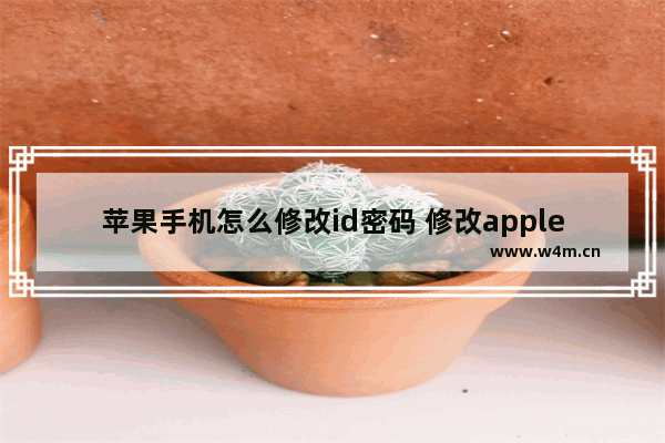 苹果手机怎么修改id密码 修改appleid密码的步骤