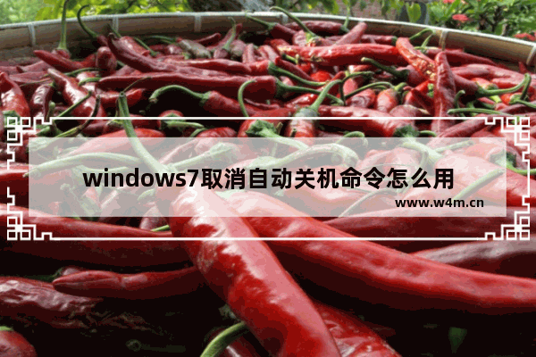 windows7取消自动关机命令怎么用