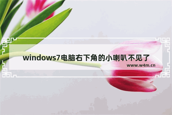 windows7电脑右下角的小喇叭不见了怎么办