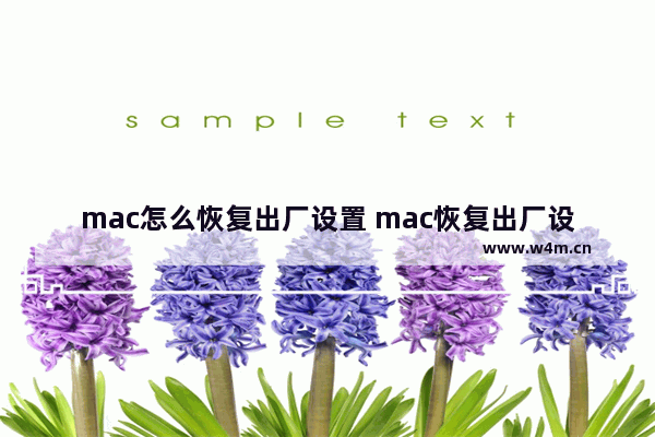 mac怎么恢复出厂设置 mac恢复出厂设置的方法