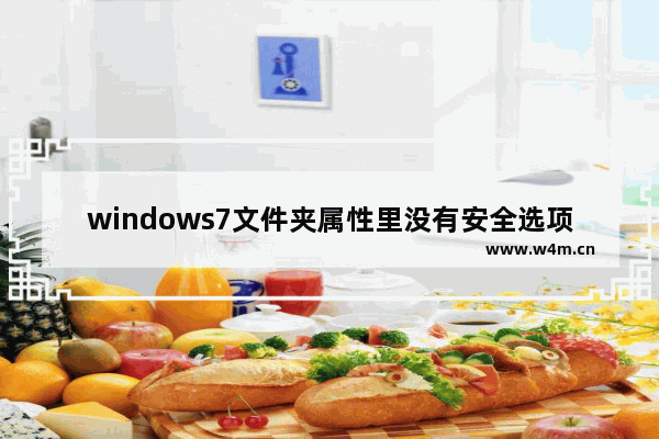 windows7文件夹属性里没有安全选项卡