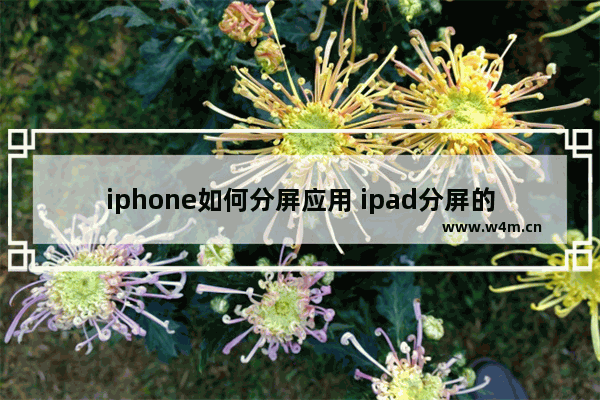 iphone如何分屏应用 ipad分屏的操作方法