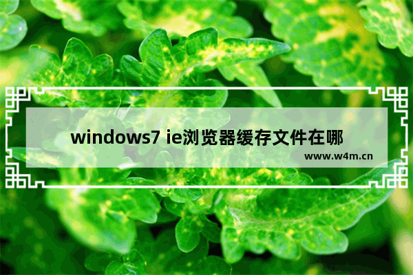 windows7 ie浏览器缓存文件在哪