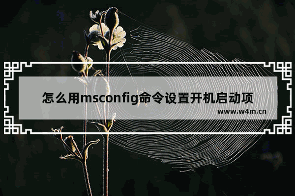 怎么用msconfig命令设置开机启动项