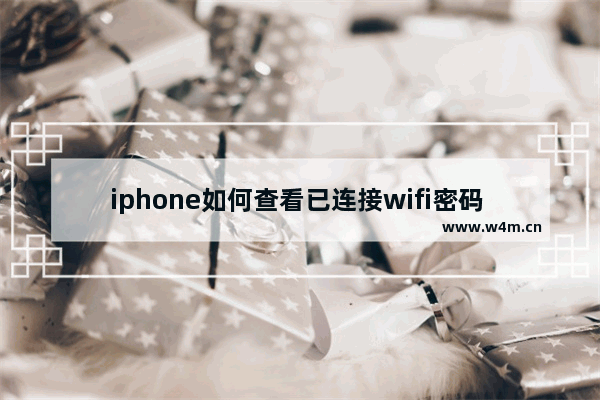 iphone如何查看已连接wifi密码 ios查看wifi密码的方法