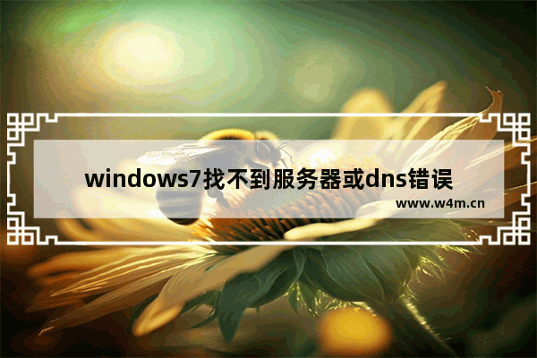 windows7找不到服务器或dns错误怎么办