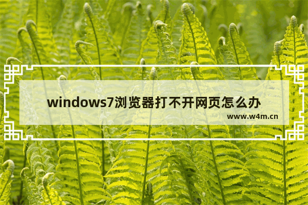 windows7浏览器打不开网页怎么办