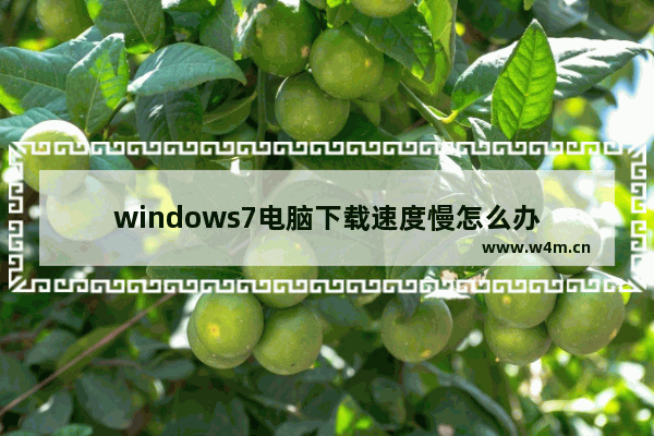 windows7电脑下载速度慢怎么办