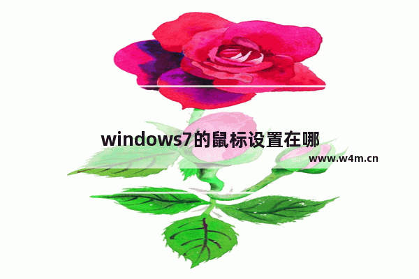 windows7的鼠标设置在哪