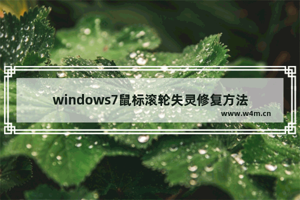 windows7鼠标滚轮失灵修复方法