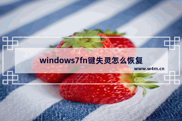 windows7fn键失灵怎么恢复