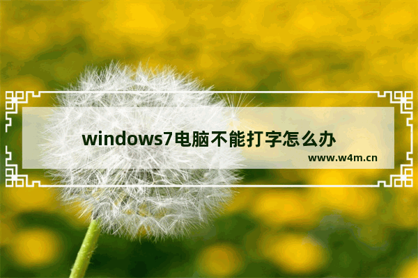 windows7电脑不能打字怎么办