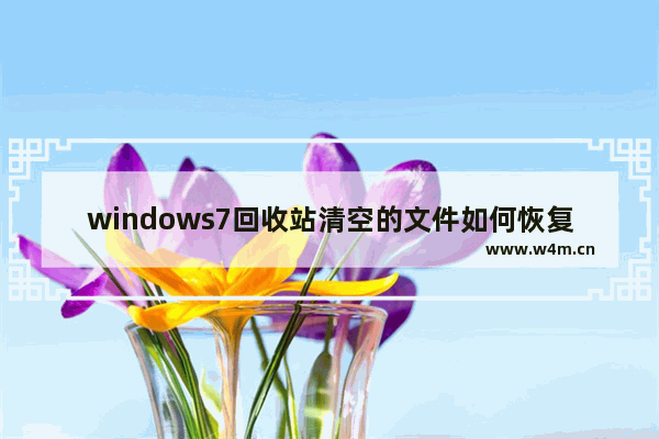 windows7回收站清空的文件如何恢复