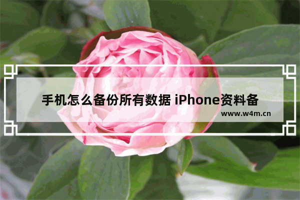 手机怎么备份所有数据 iPhone资料备份的方法