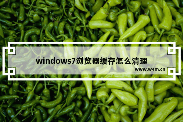 windows7浏览器缓存怎么清理