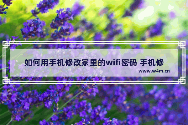 如何用手机修改家里的wifi密码 手机修改wifi密码的方法教程