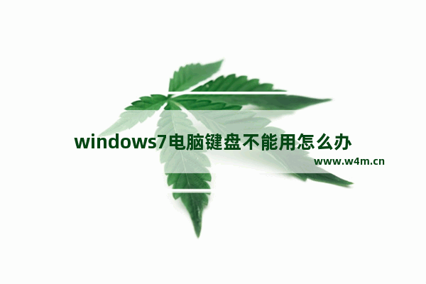 windows7电脑键盘不能用怎么办