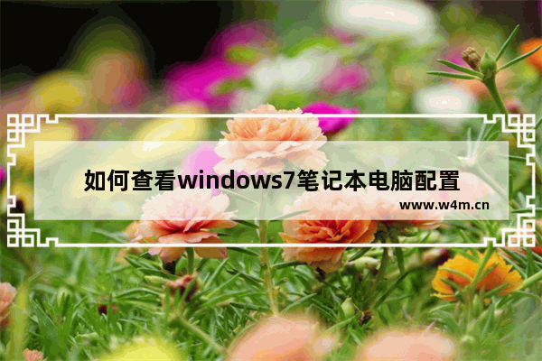 如何查看windows7笔记本电脑配置