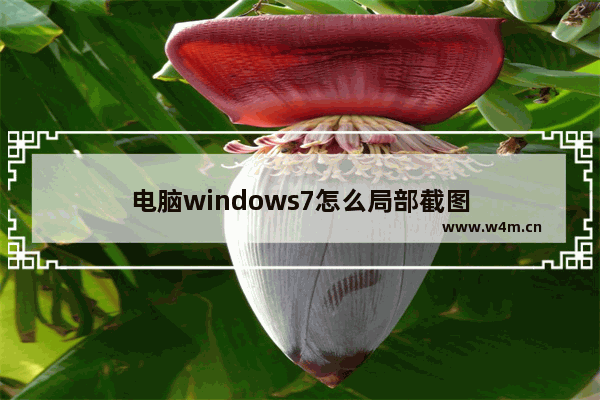 电脑windows7怎么局部截图