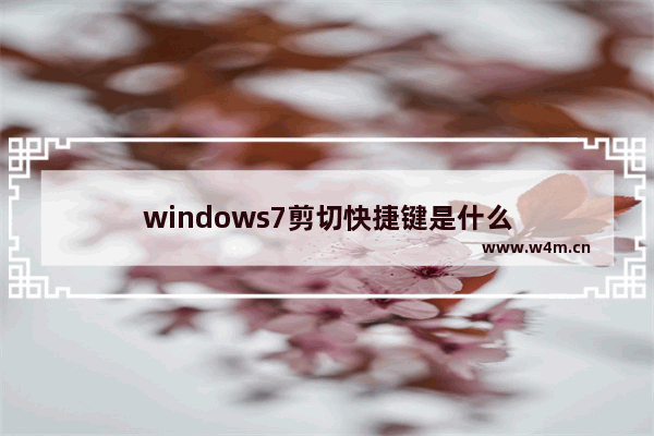 windows7剪切快捷键是什么