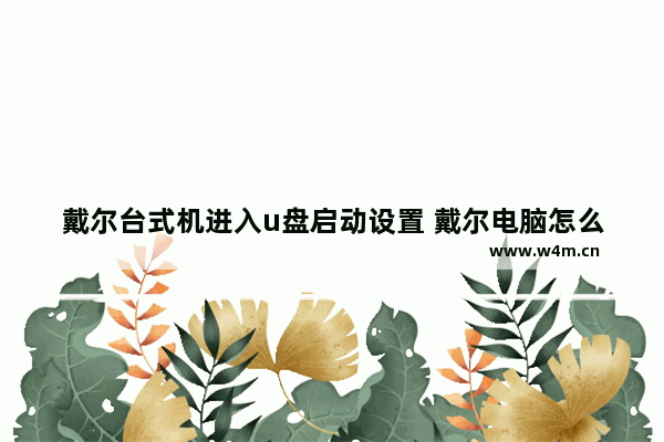 戴尔台式机进入u盘启动设置 戴尔电脑怎么设置U盘启动