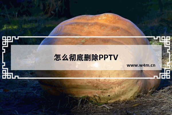 怎么彻底删除PPTV