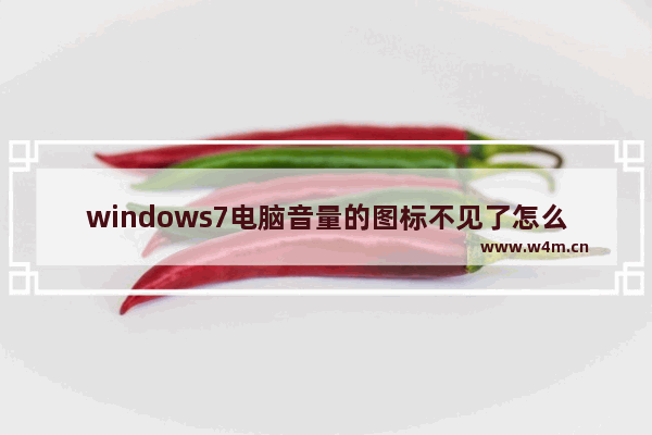 windows7电脑音量的图标不见了怎么办