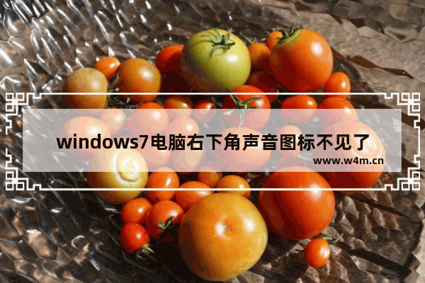 windows7电脑右下角声音图标不见了怎么办