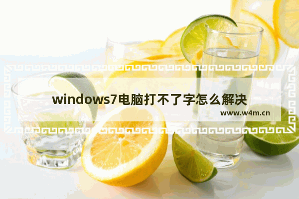 windows7电脑打不了字怎么解决