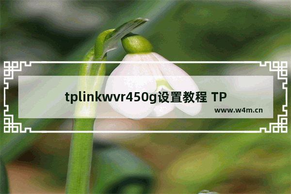 tplinkwvr450g设置教程 TPLINK路由器怎么设置