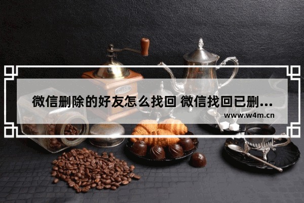 微信删除的好友怎么找回 微信找回已删除好友的方法