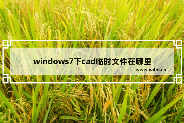 windows7下cad临时文件在哪里