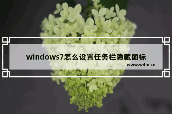 windows7怎么设置任务栏隐藏图标