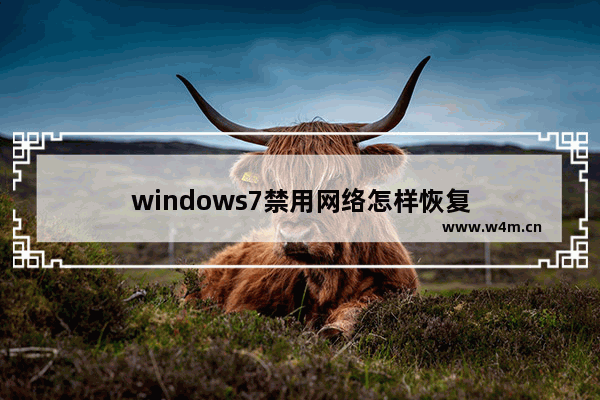 windows7禁用网络怎样恢复