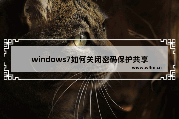 windows7如何关闭密码保护共享