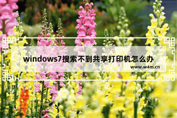 windows7搜索不到共享打印机怎么办