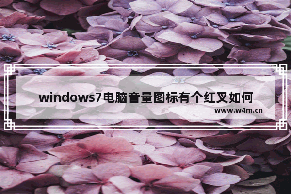 windows7电脑音量图标有个红叉如何解决