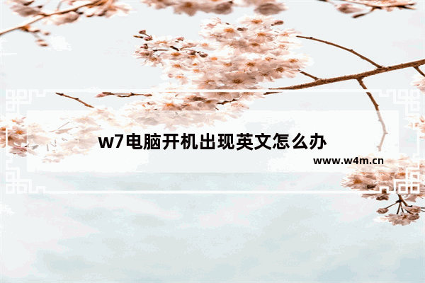 w7电脑开机出现英文怎么办