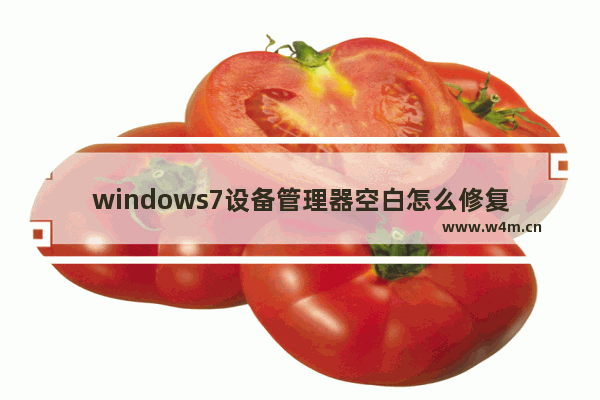 windows7设备管理器空白怎么修复