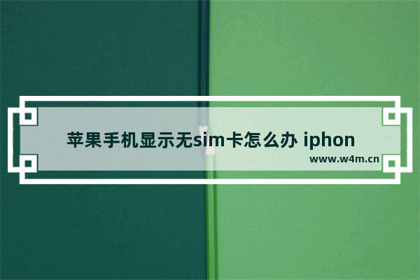 苹果手机显示无sim卡怎么办 iphone xrsim卡无效的解决方法