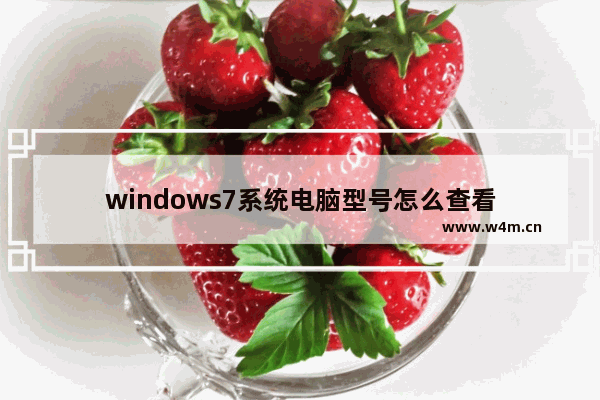 windows7系统电脑型号怎么查看