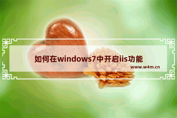 如何在windows7中开启iis功能