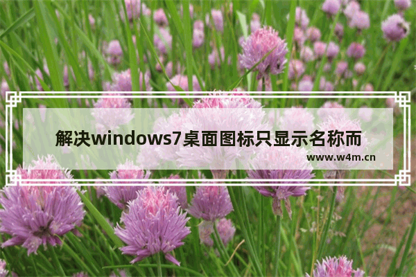 解决windows7桌面图标只显示名称而图标不显示