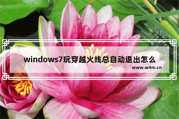 windows7玩穿越火线总自动退出怎么办