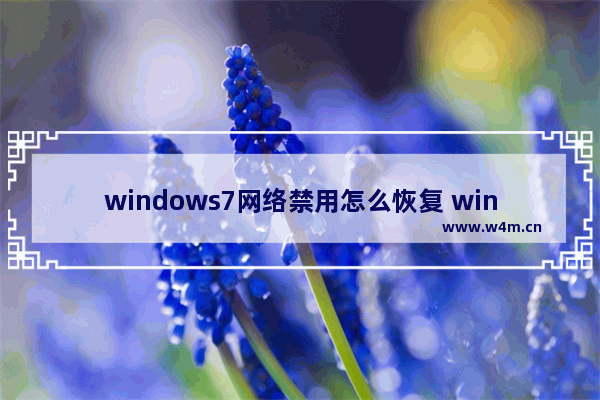 windows7网络禁用怎么恢复 windows7网络被禁用怎么恢复